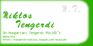 miklos tengerdi business card